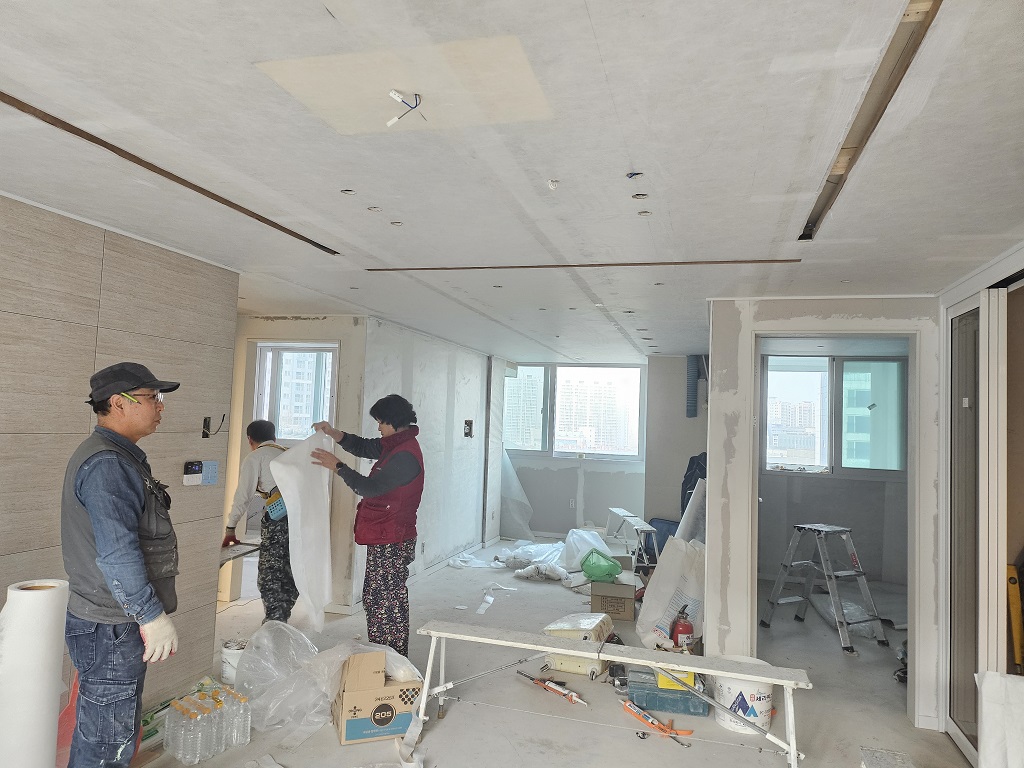 원룸 부분도배시공